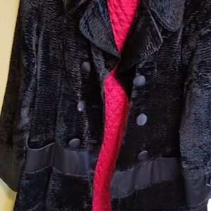Nanette Lepore Black Velvet Coat sz 6